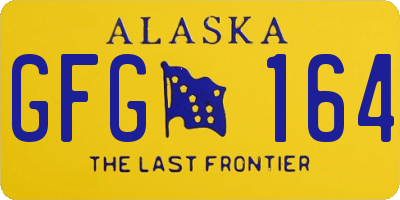 AK license plate GFG164