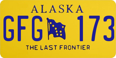AK license plate GFG173
