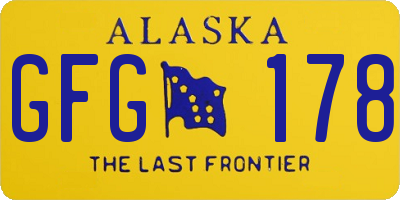 AK license plate GFG178