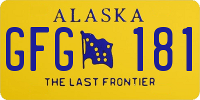 AK license plate GFG181