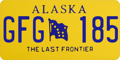 AK license plate GFG185