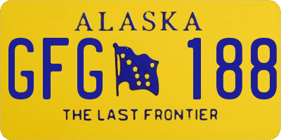 AK license plate GFG188