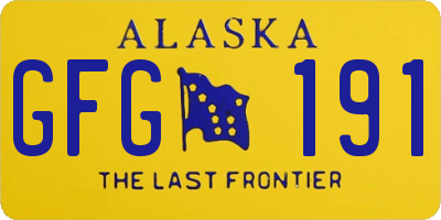 AK license plate GFG191