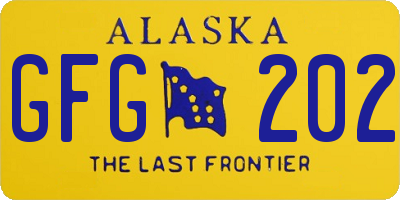 AK license plate GFG202