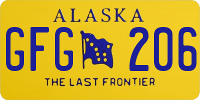 AK license plate GFG206