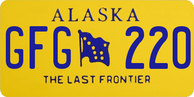 AK license plate GFG220
