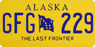 AK license plate GFG229