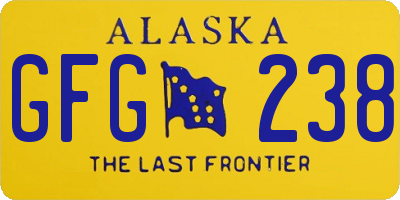 AK license plate GFG238