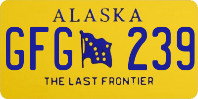 AK license plate GFG239