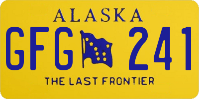 AK license plate GFG241