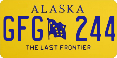 AK license plate GFG244