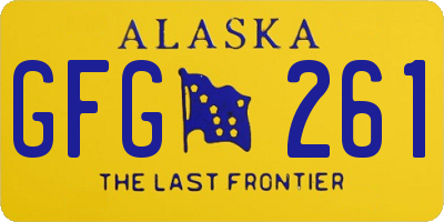 AK license plate GFG261