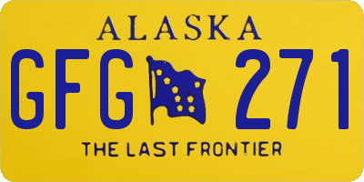 AK license plate GFG271