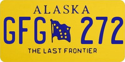 AK license plate GFG272