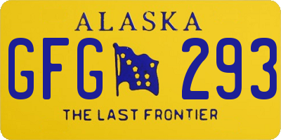 AK license plate GFG293
