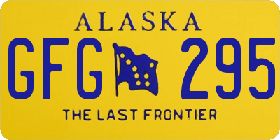 AK license plate GFG295