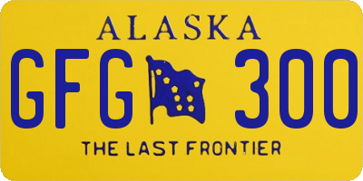AK license plate GFG300