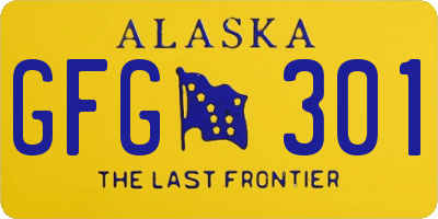 AK license plate GFG301