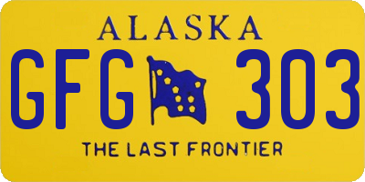 AK license plate GFG303