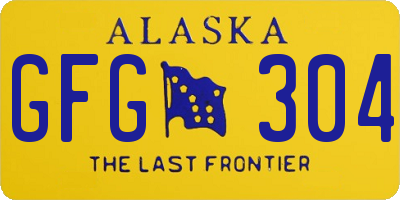 AK license plate GFG304