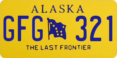 AK license plate GFG321