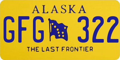 AK license plate GFG322