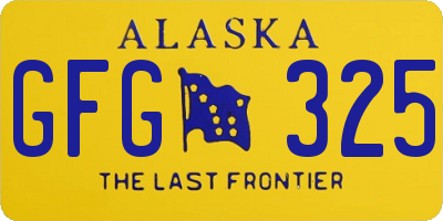 AK license plate GFG325