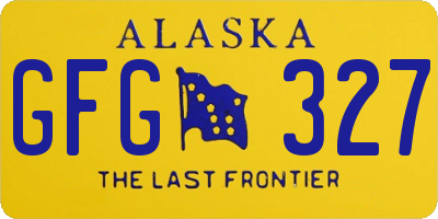 AK license plate GFG327