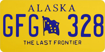 AK license plate GFG328