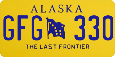AK license plate GFG330