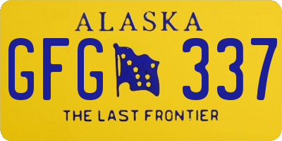 AK license plate GFG337
