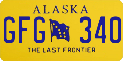 AK license plate GFG340