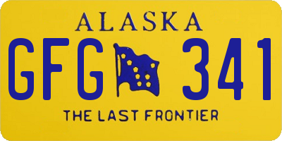 AK license plate GFG341