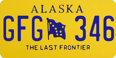 AK license plate GFG346