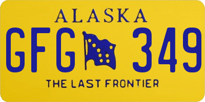 AK license plate GFG349