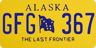AK license plate GFG367
