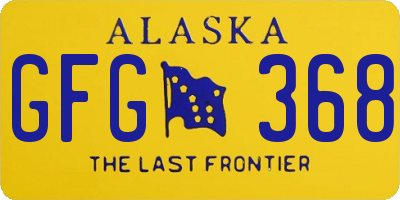 AK license plate GFG368
