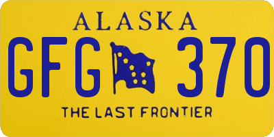 AK license plate GFG370