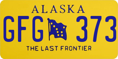 AK license plate GFG373