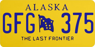 AK license plate GFG375