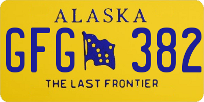 AK license plate GFG382
