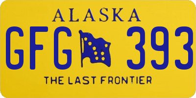 AK license plate GFG393