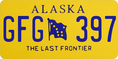 AK license plate GFG397