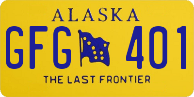 AK license plate GFG401