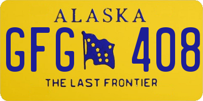 AK license plate GFG408