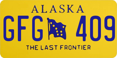 AK license plate GFG409