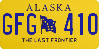 AK license plate GFG410