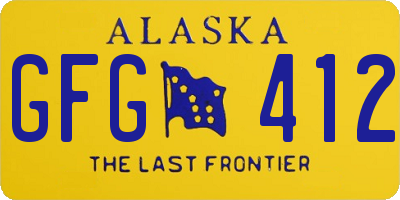 AK license plate GFG412