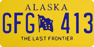 AK license plate GFG413