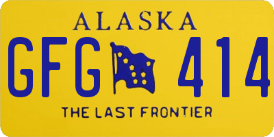 AK license plate GFG414